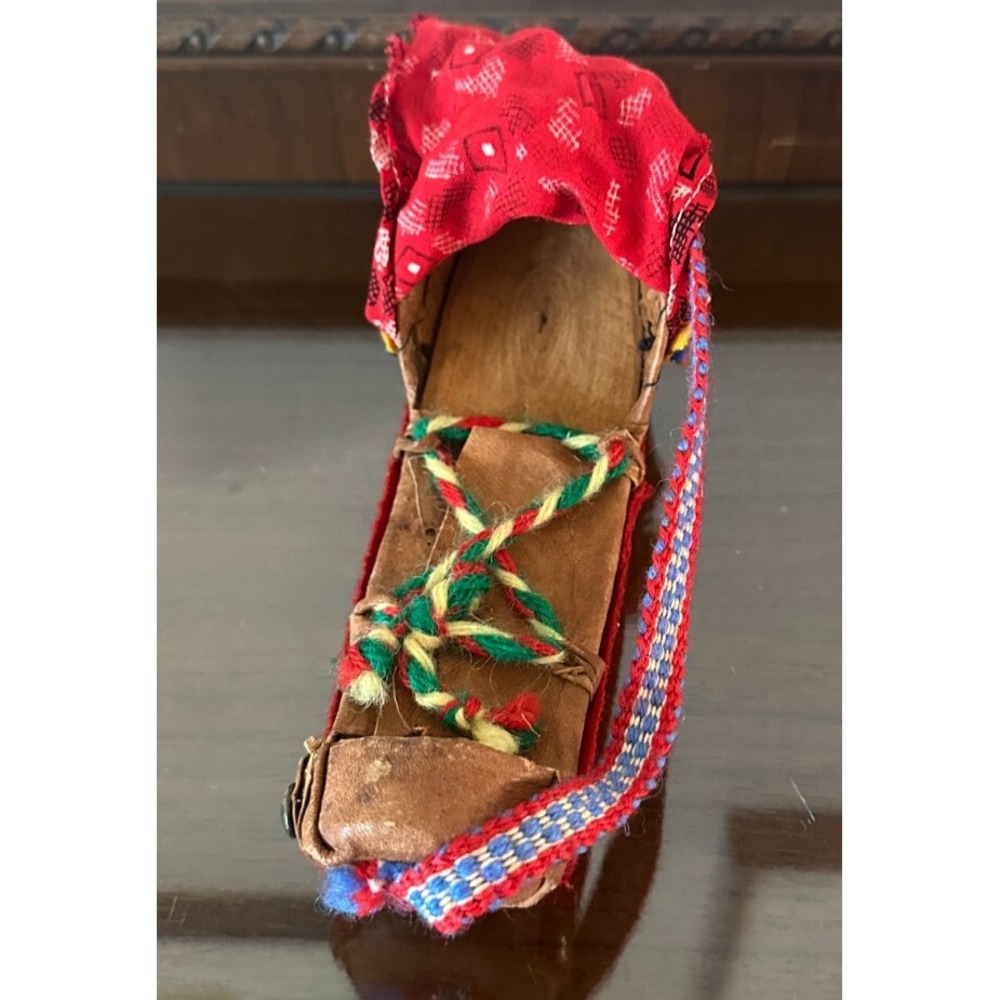 Antique Sami Laplander Doll Cradle Papoose Gietkka Hand Made Folk Indigenous Art - Picture 2 of 12